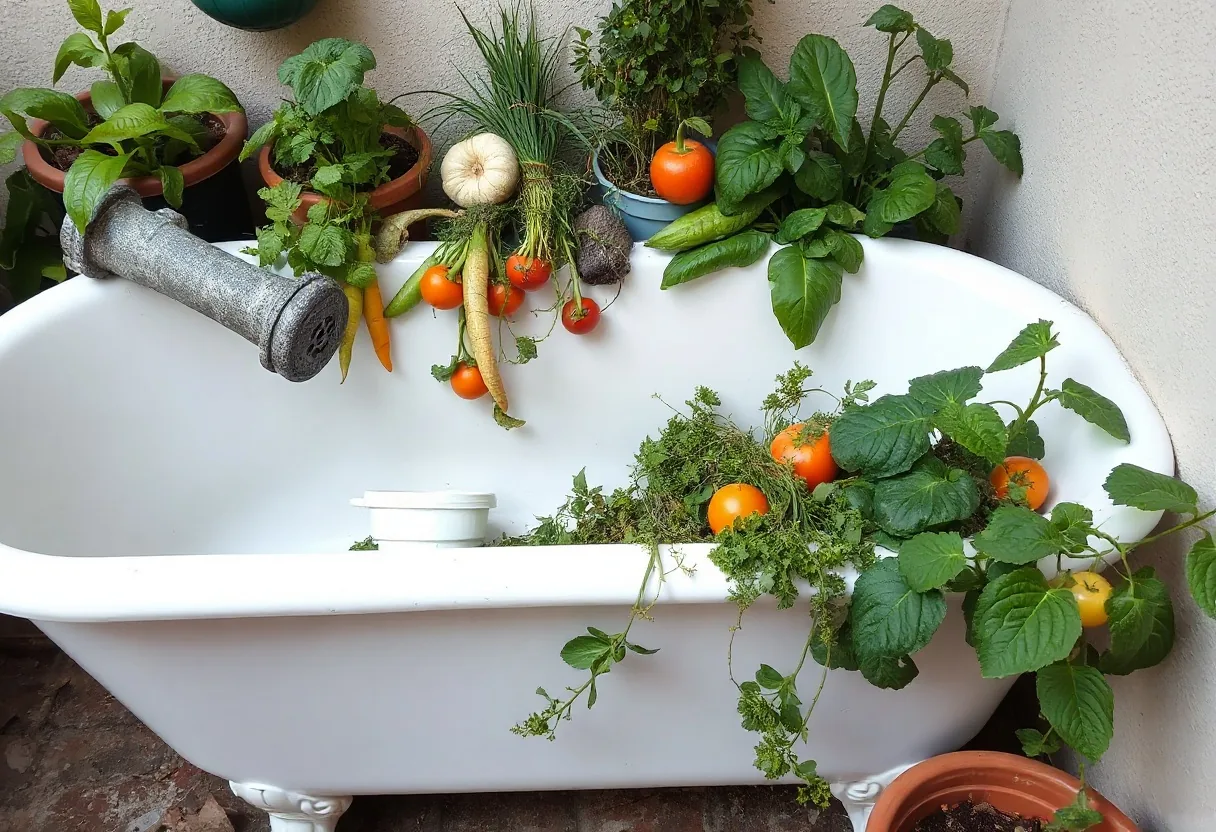 Bañeras recicladas como huertos: Ideas y consejos