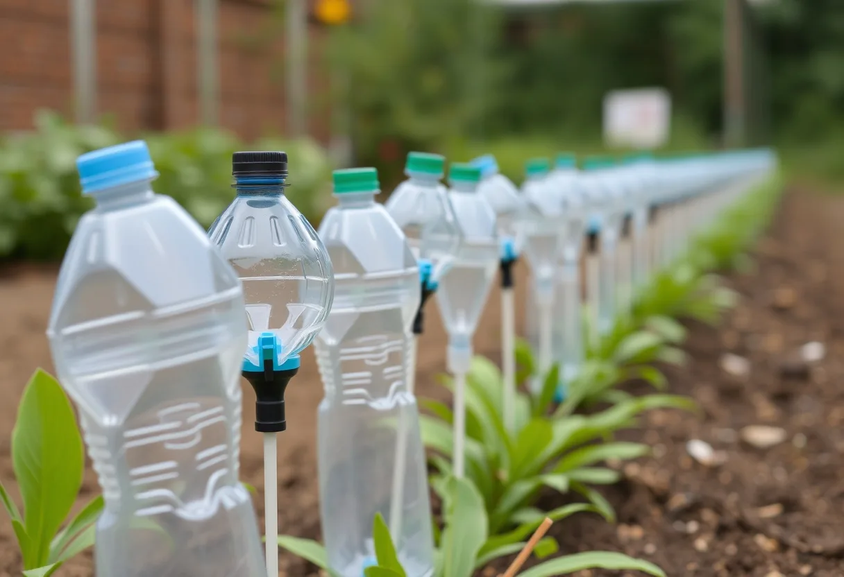 Cómo construir un sistema de riego por goteo con botellas recicladas