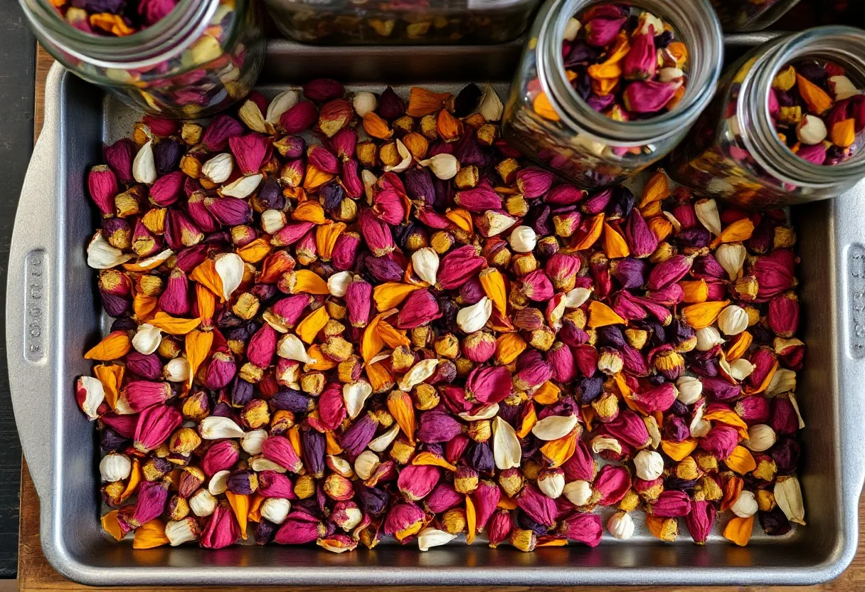 Cómo secar y almacenar flores comestibles