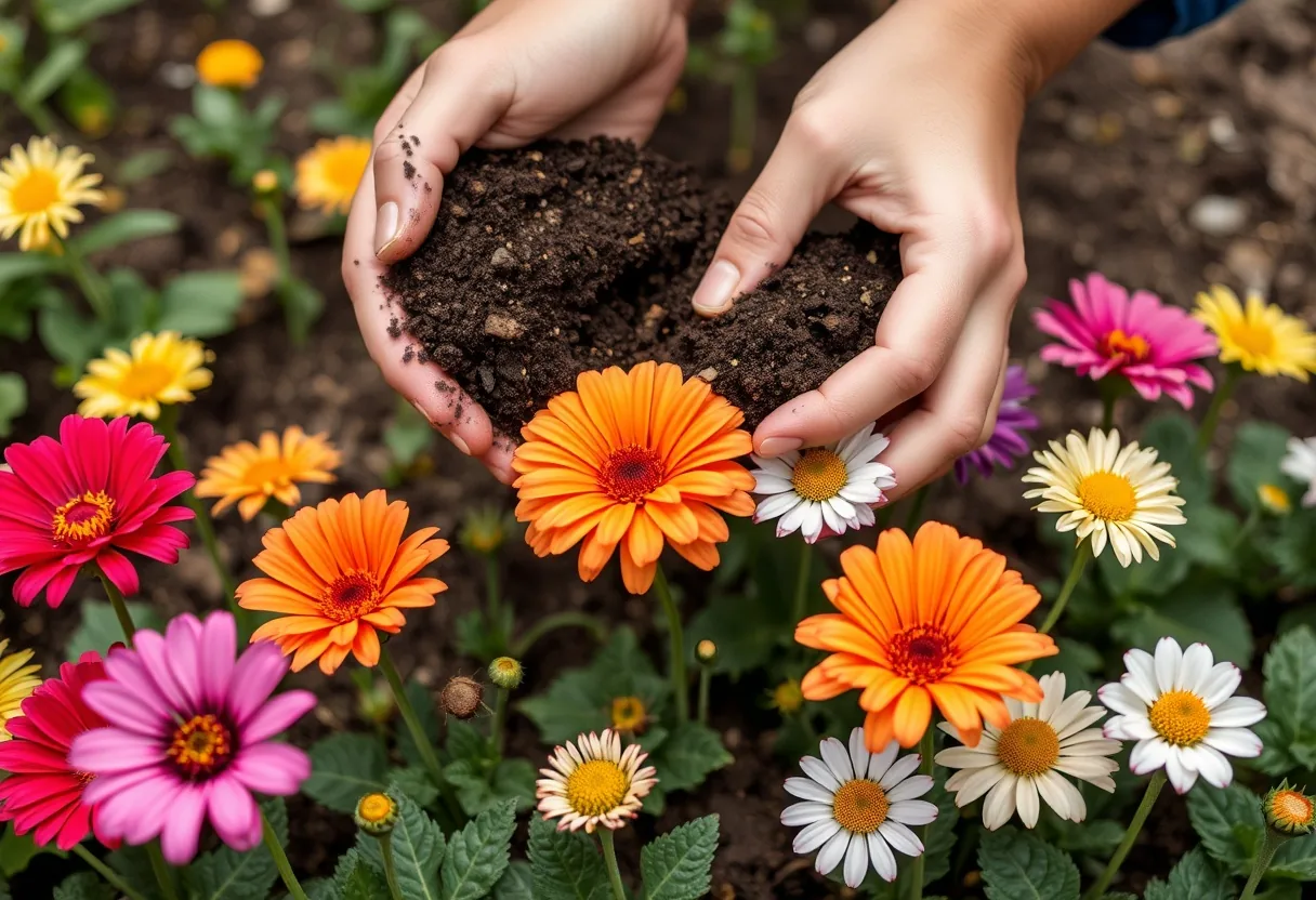 Cómo usar abonos orgánicos para flores comestibles