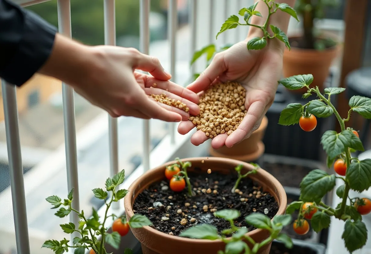 Cómo usar fertilizantes naturales en huertos en macetas