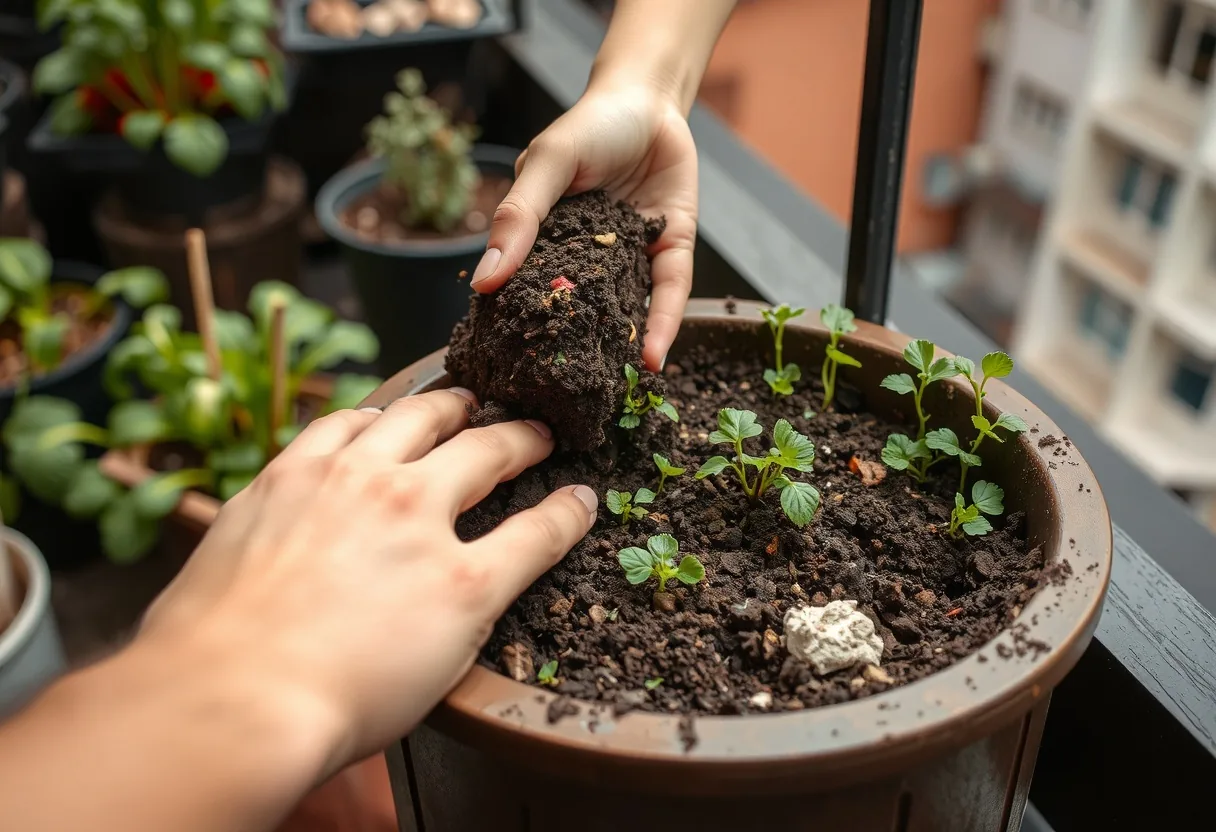 Guía para usar fertilizantes orgánicos en huertos urbanos