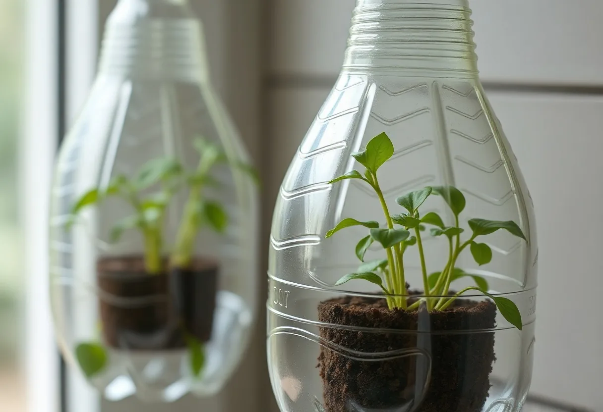 Huertos en botellas plásticas: Recicla y cultiva